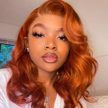 Load image into Gallery viewer, Ginger Orange Color Glueless 13x4 Frontal Lace Wig - Naija Beauty Hair
