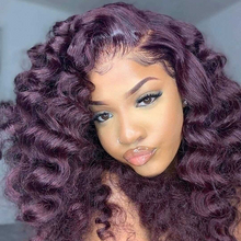 Load image into Gallery viewer, Luxury Purple Color Loose Wave 13X4 Full Frontal Wig - Naija Beauty Hair

