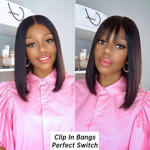 NB Human Hair Detachable Fringe Clip - Naija Beauty Hair
