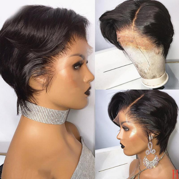 Naija Beauty Boss Lady Pixie Cut 13X4 Frontal Lace Human Hair Wig - Naija Beauty Hair