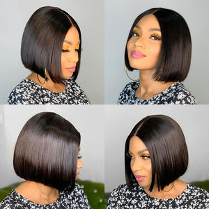 Naija Beauty New Arrivals Classic 2X6 Lace Kim K Bob Human Hair Wig - Naija Beauty Hair