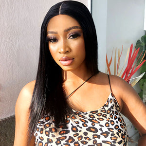 Naija Beauty Silky Bone Straight 2×6 Lace Closure Human Hair Wig - Naija Beauty Hair