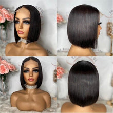 Load image into Gallery viewer, Naija Beauty Silky Straight 4x4 Lace Closure Bob Human Hair Wigs - Naija Beauty Hair
