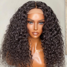 Load image into Gallery viewer, Naija Beauty Virgin Human Hair Deep Wave Curly Compact Frontal / 13X4 Lace Frontal Wig - Naija Beauty Hair
