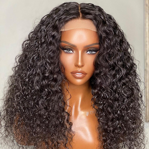 Naija Beauty Virgin Human Hair Deep Wave Curly Compact Frontal / 13X4 Lace Frontal Wig - Naija Beauty Hair