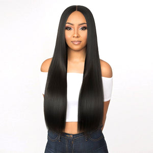 Naija Silky Bone Straight 13X4 Frontal Lace Human Hair Wigs | 34" - Naija Beauty Hair