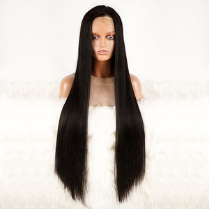 Naija Silky Bone Straight 13X4 Frontal Lace Human Hair Wigs | 34" - Naija Beauty Hair