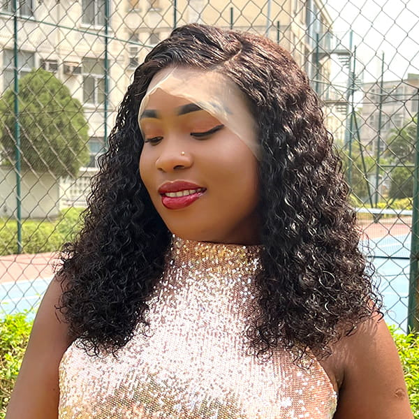 Naija Super Double Drawn 13X4 Frontal Jerry Curly Human Hair Wigs - Naija Beauty Hair