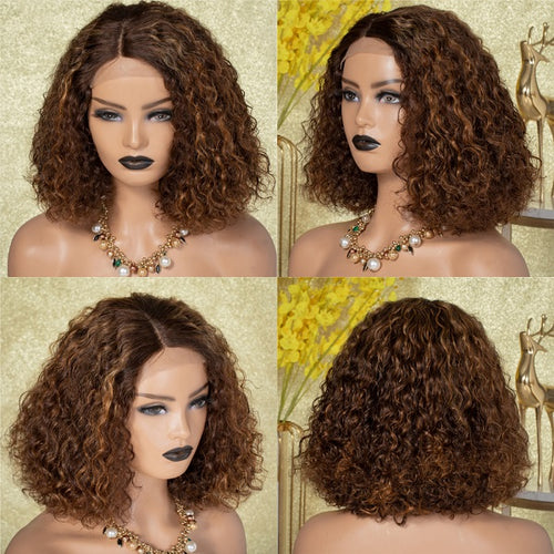 Super Double Drawn Highlight Pop Curl Compact Closure Wig - Naija Beauty Hair