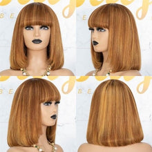 Load image into Gallery viewer, Super Double Drawn Highlight Straight With Fringe Wig - Naija Beauty Hair
