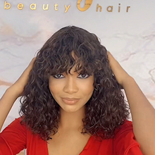 Load image into Gallery viewer, Super Double Drawn Pissy Curl With Fringe Wig - Naija Beauty Hair
