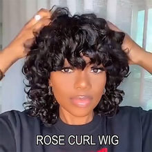 Load image into Gallery viewer, Super Double Drawn Rose Curl With Fringe Wig - Naija Beauty Hair
