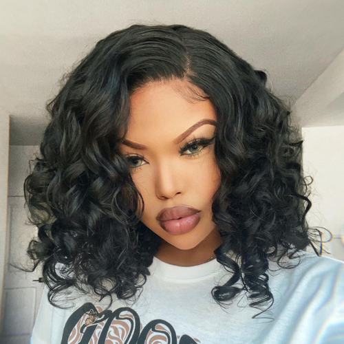 Wig Donna - Double Drawn Bouncy Wavy Compact Frontal Wig - Naija Beauty Hair